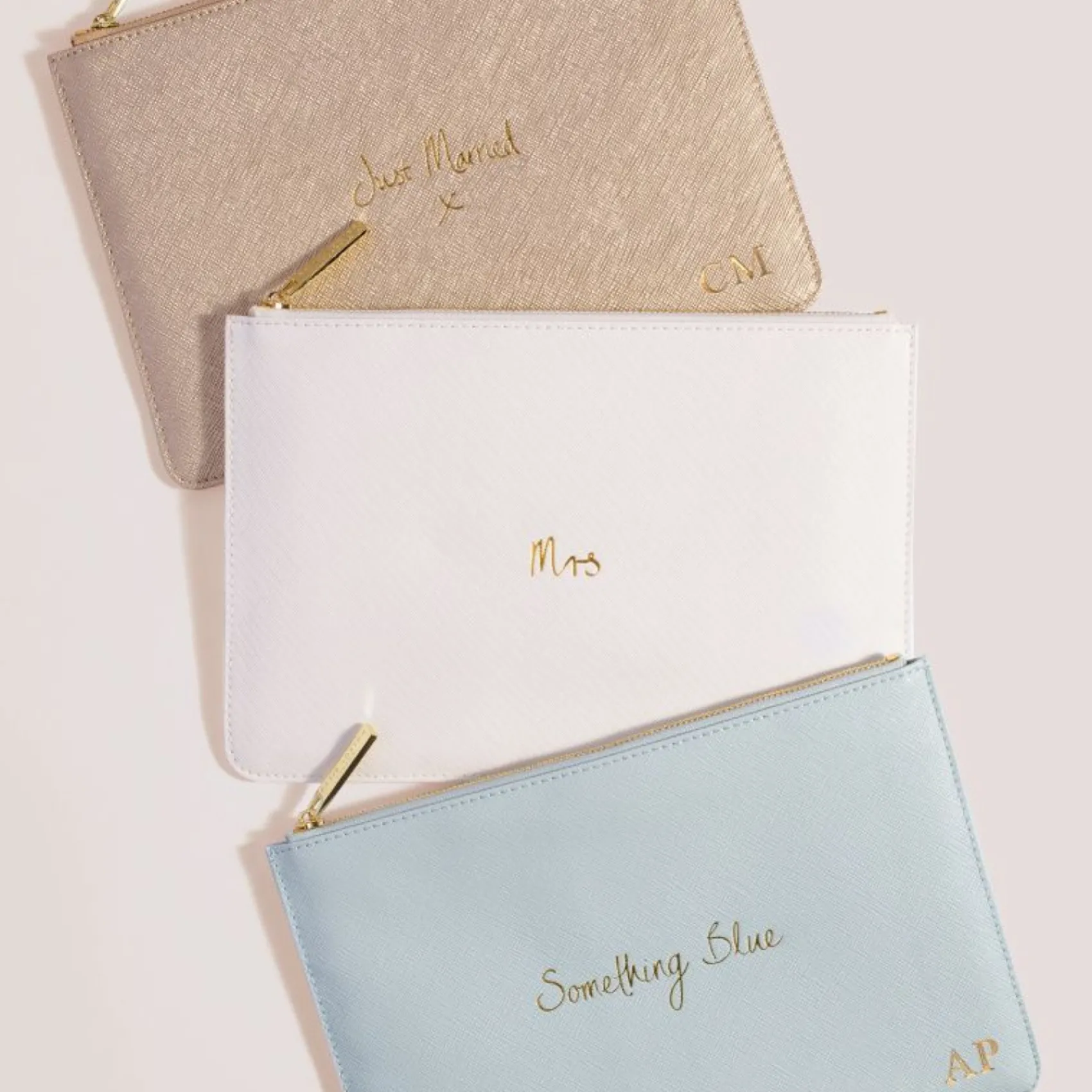 Katie Loxton just Married" Metallic Gold Perfektes Etui* Sentiment-säckchen | Flitterwochengeschenke