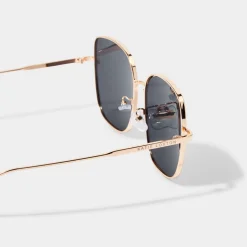 Katie Loxton Quadratische Sonnenbrille Sahara Gold und Schwarz*Damen Damensonnenbrillen | Flitterwochengeschenke