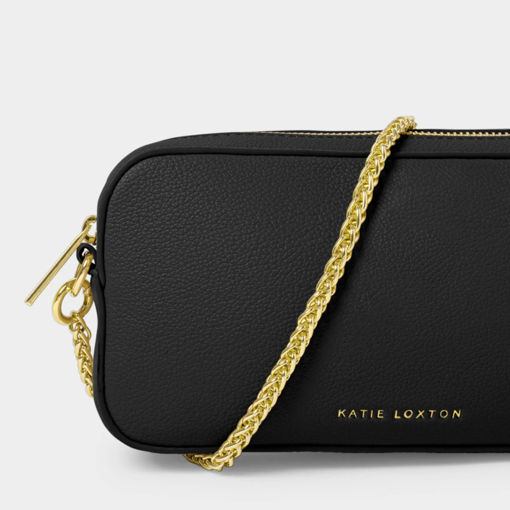 Katie Loxton Remi Black Slider Chain Crossbody Tasche* Hochzeitsgäste-taschen | Anlass Handtaschen