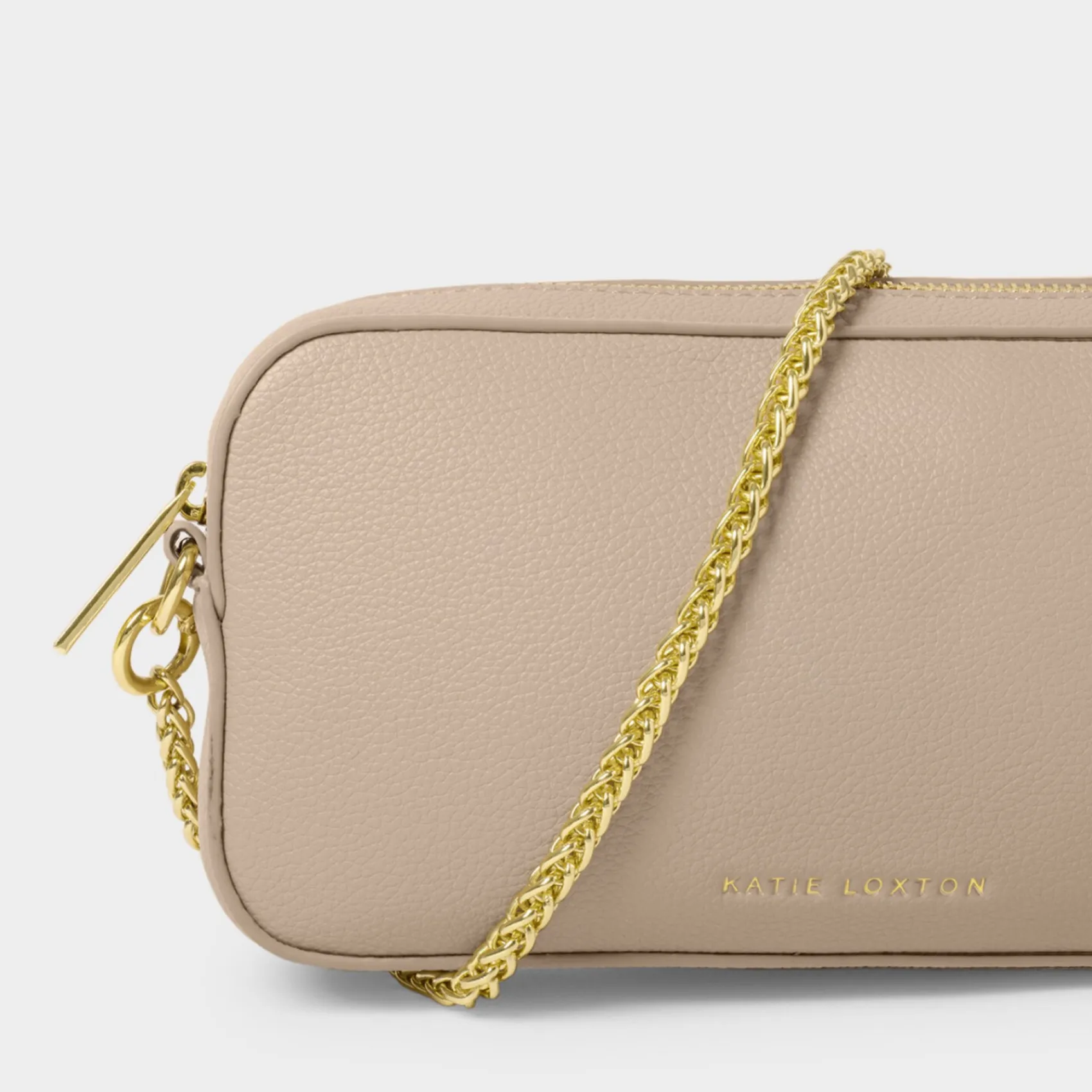 Katie Loxton Remi Light Taupe Slider Chain Crossbody Tasche* Hochzeitsgäste-taschen | Anlass Handtaschen