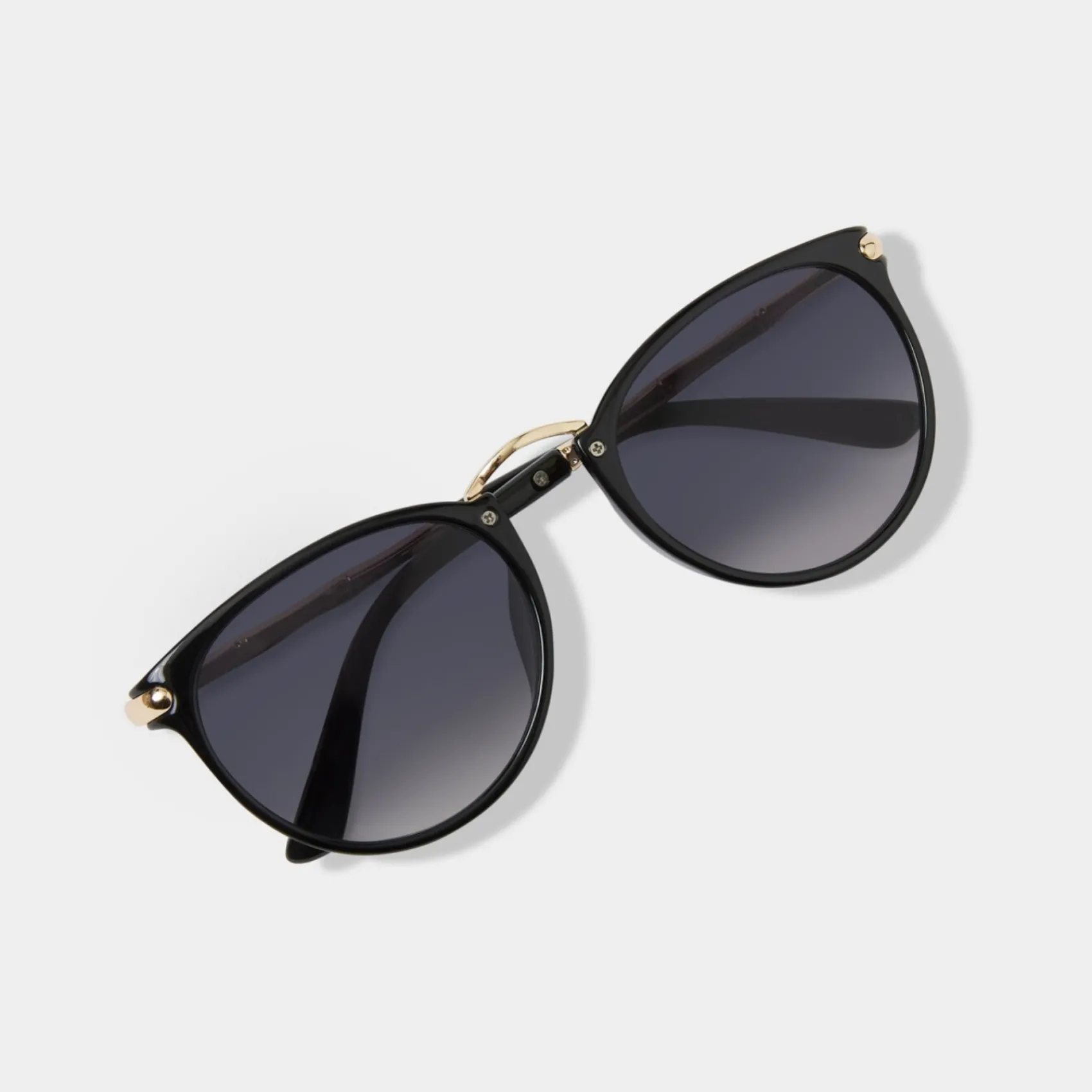 Katie Loxton Santorini Schwarz Breite Cat Eye Sonnenbrille*Damen Damensonnenbrillen | Flitterwochengeschenke