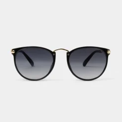 Katie Loxton Santorini Schwarz Breite Cat Eye Sonnenbrille*Damen Damensonnenbrillen | Flitterwochengeschenke