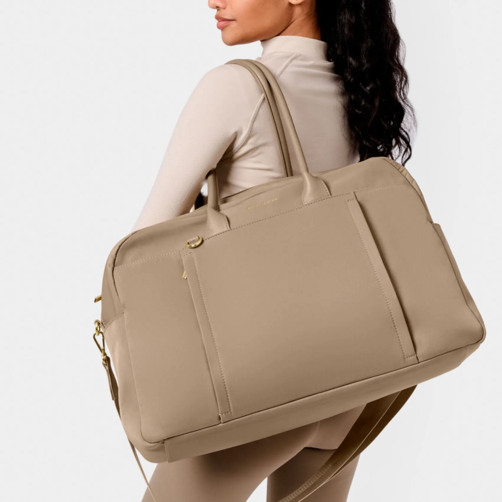 Katie Loxton Taupe Nylon-Luxe Gym Bag* Wochenendtaschen | Wochenendtaschen