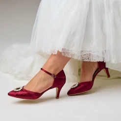 Perfect Bridal Kitty Berry Satin Perle Brosche Zwei Teil Gericht Schuhe* Schuhe Für Hochzeitsgäste | Schuhe Für Die Mutter Der Braut