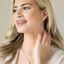 Ivory & Co Klassische Perlenohrstecker von Ivory and Co Cairo Rose Gold* Perlen-hochzeitsschmuck | Roségold Hochzeitsschmuck