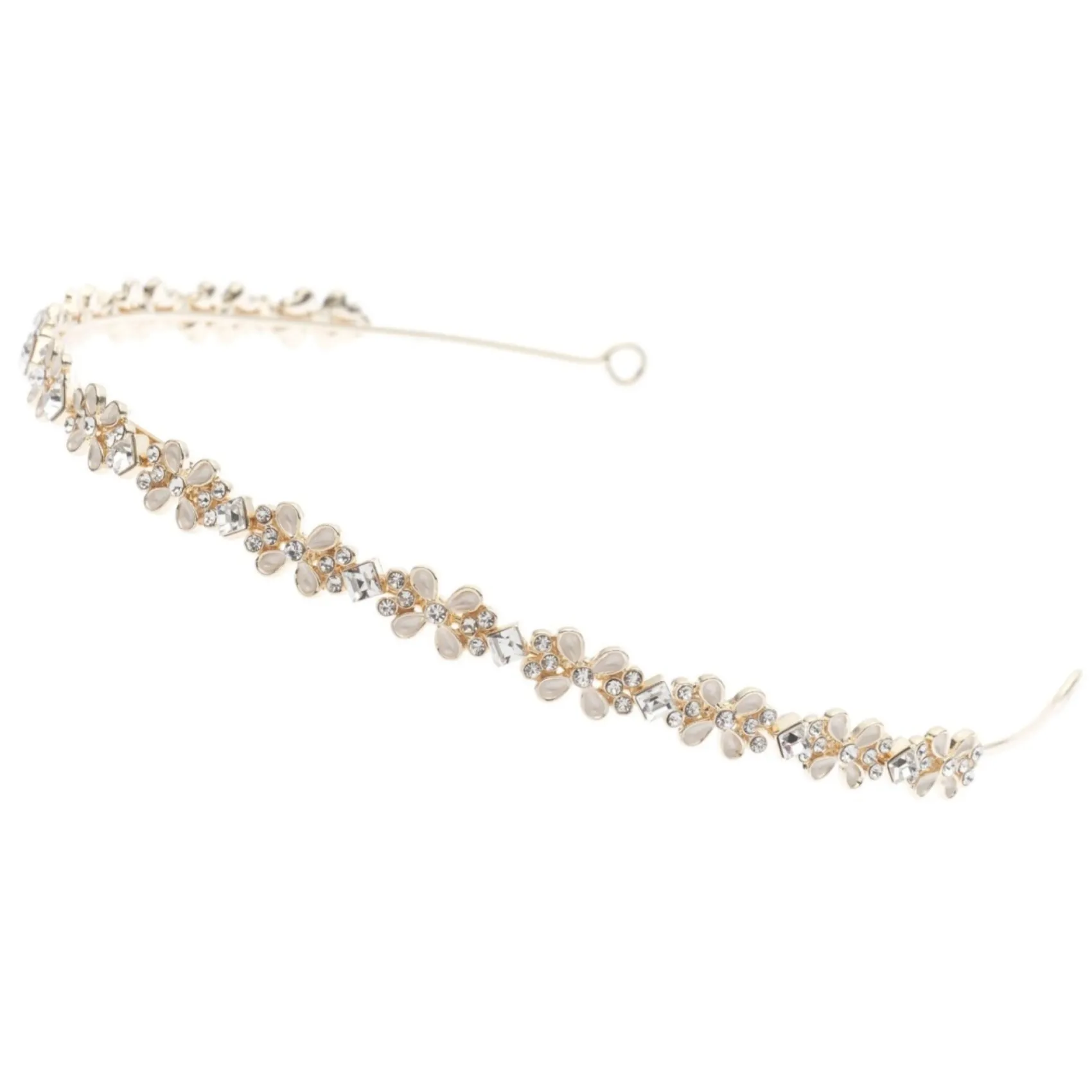 Poirier Klee Gold Zierliches Blumenstirnband* Haarschmuck Aus Kristall | Gold-haar-accessoires