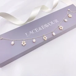 Lace & Favour Lavinia Süßwasserperlen Tropfenkette Armband* Geschenke Für Brautjungfern | Perlen-hochzeitsschmuck
