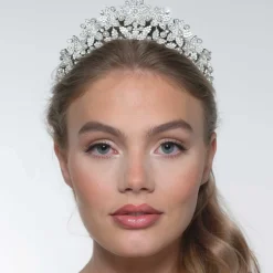 Poirier Leilani Statement Crystal Floral Hochzeitskrone* Abschlussball-haarbänder & Tiaras | Haarschmuck Aus Kristall
