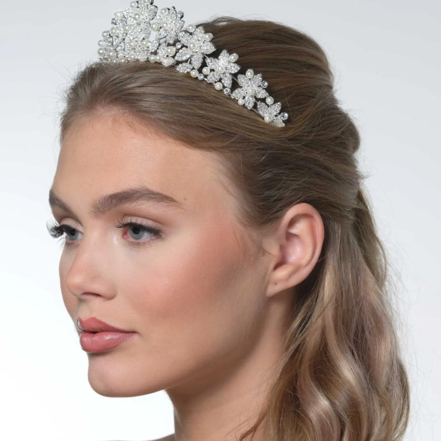 Poirier Leilani Statement Crystal Floral Hochzeitskrone* Abschlussball-haarbänder & Tiaras | Haarschmuck Aus Kristall