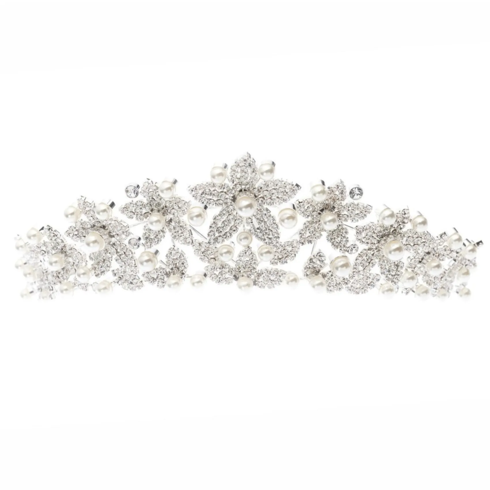 Poirier Leilani Statement Crystal Floral Hochzeitskrone* Abschlussball-haarbänder & Tiaras | Haarschmuck Aus Kristall