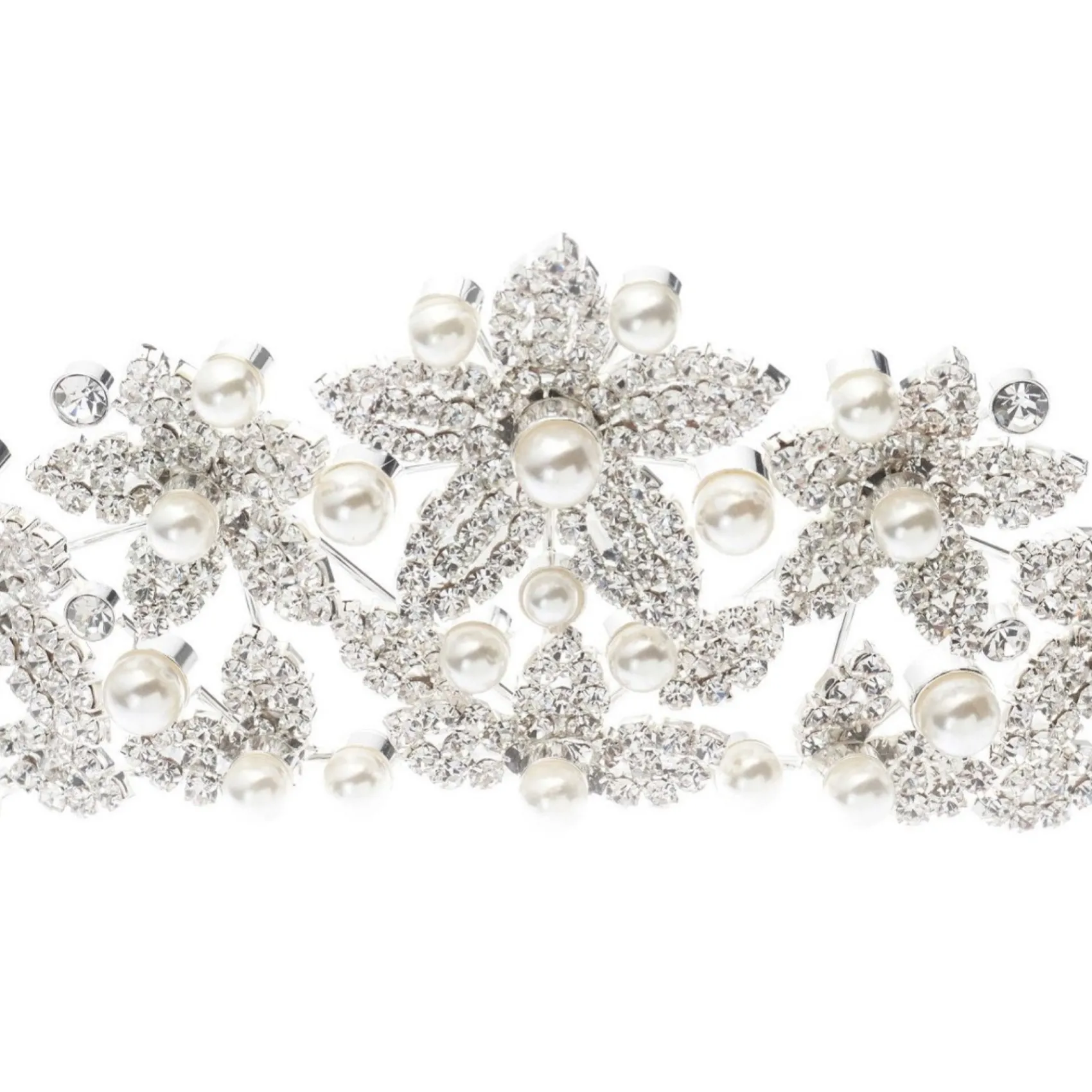 Poirier Leilani Statement Crystal Floral Hochzeitskrone* Abschlussball-haarbänder & Tiaras | Haarschmuck Aus Kristall
