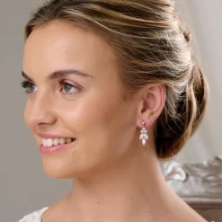 Lace & Favour Lila Zierliche Cubic Zirkonia Tropfenohrringe (Rose Gold)* Geschenke Für Brautjungfern | Geschenke Für Die Braut