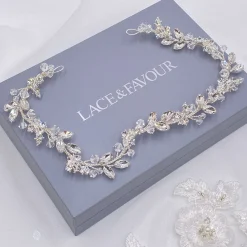 Twilight Designs Lucille Kristall und Diamanten Hochzeit Haarsträhne* Abschlussball-haarbänder & Tiaras | Haarschmuck Aus Kristall