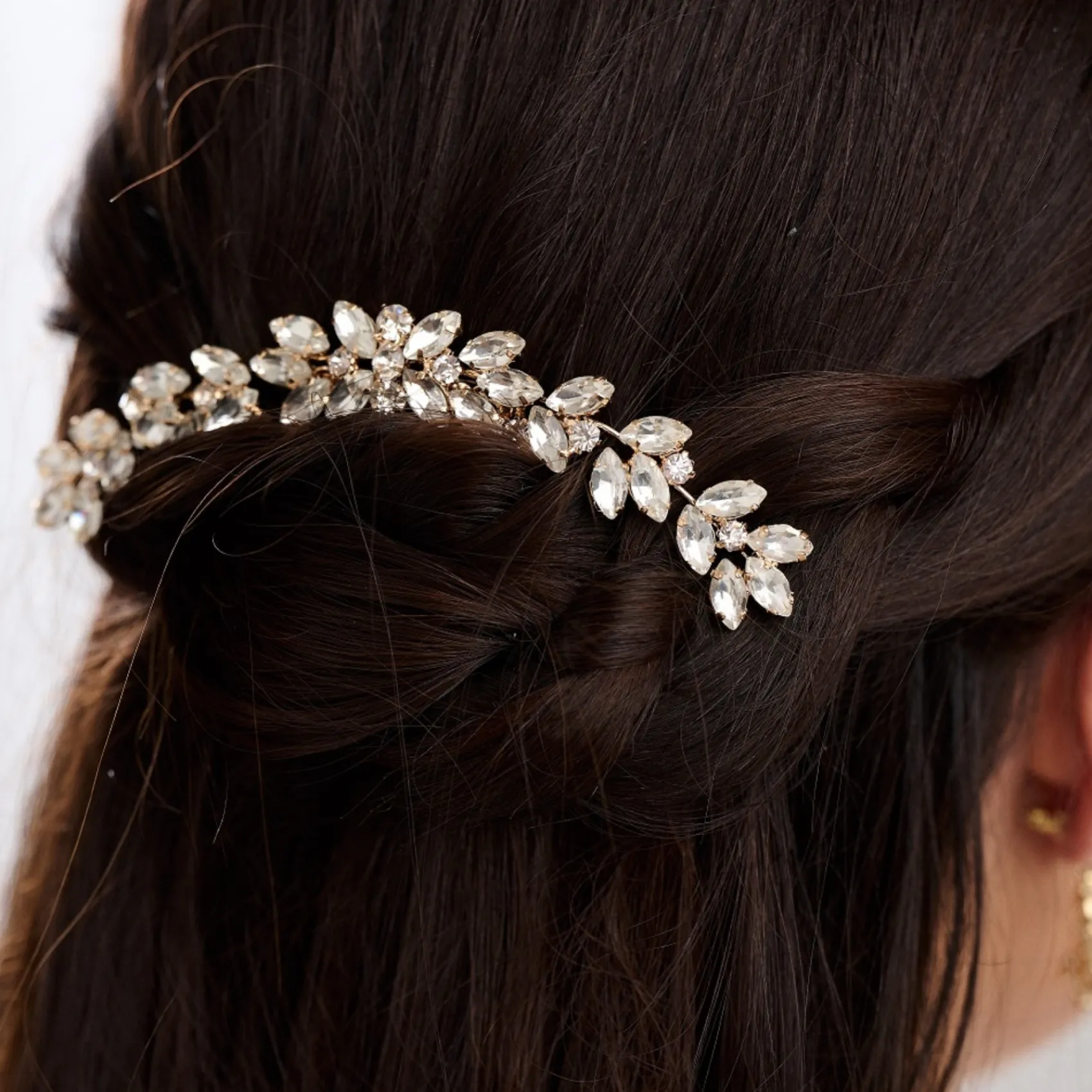 Lace & Favour Luna Gold Kleiner kristallverzierter Hochzeitshaarkamm* Abschlussball Haarspangen & Kämme | Geschenke Für Brautjungfern