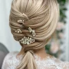 Lace & Favour Macie Set mit 5 goldenen Mini-Kämmen und Nadeln* Perlen-haarschmuck | Gold-haar-accessoires