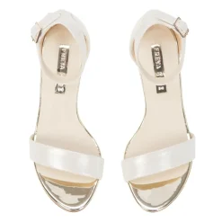 Freya Rose Martene Midi Champagner Wildleder Mutter der Perle Blockabsatz Sandalen* Schuhe Für Hochzeitsgäste | Schuhe Für Die Mutter Der Braut