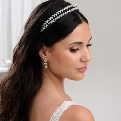 Lace & Favour Monaco CZ Kristall Blätter Doppelstirnband* Abschlussball-haarbänder & Tiaras | Haarschmuck Aus Kristall