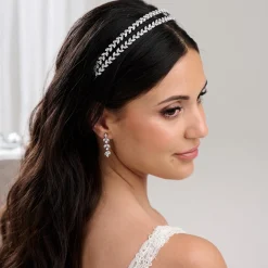 Lace & Favour Monaco CZ Kristall Blätter Doppelstirnband* Abschlussball-haarbänder & Tiaras | Haarschmuck Aus Kristall