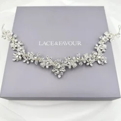 Twilight Designs Nadine Floral Kristall und Diamanten Haarschleife* Abschlussball-haarbänder & Tiaras | Haarschmuck Aus Kristall