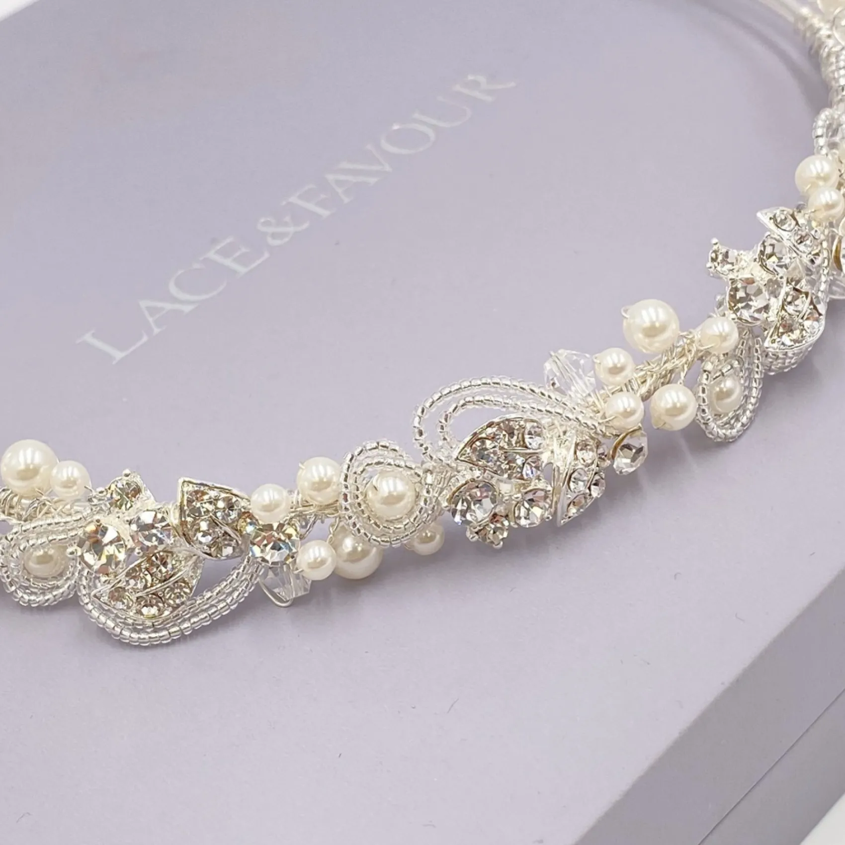 Twilight Designs Odette Vintage inspiriert Perle und Diamanten Braut Stirnband* Vintage-kopfbedeckungen | Perlen-haarschmuck