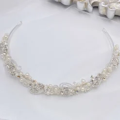 Twilight Designs Odette Vintage inspiriert Perle und Diamanten Braut Stirnband* Vintage-kopfbedeckungen | Perlen-haarschmuck
