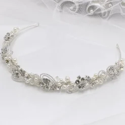 Twilight Designs Odette Vintage inspiriert Perle und Diamanten Braut Stirnband* Vintage-kopfbedeckungen | Perlen-haarschmuck
