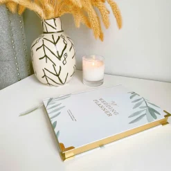 Blush & Gold Olive Leaves Luxury Wedding Planner Buch* Wedding Planner Bücher | Verlobungsgeschenke