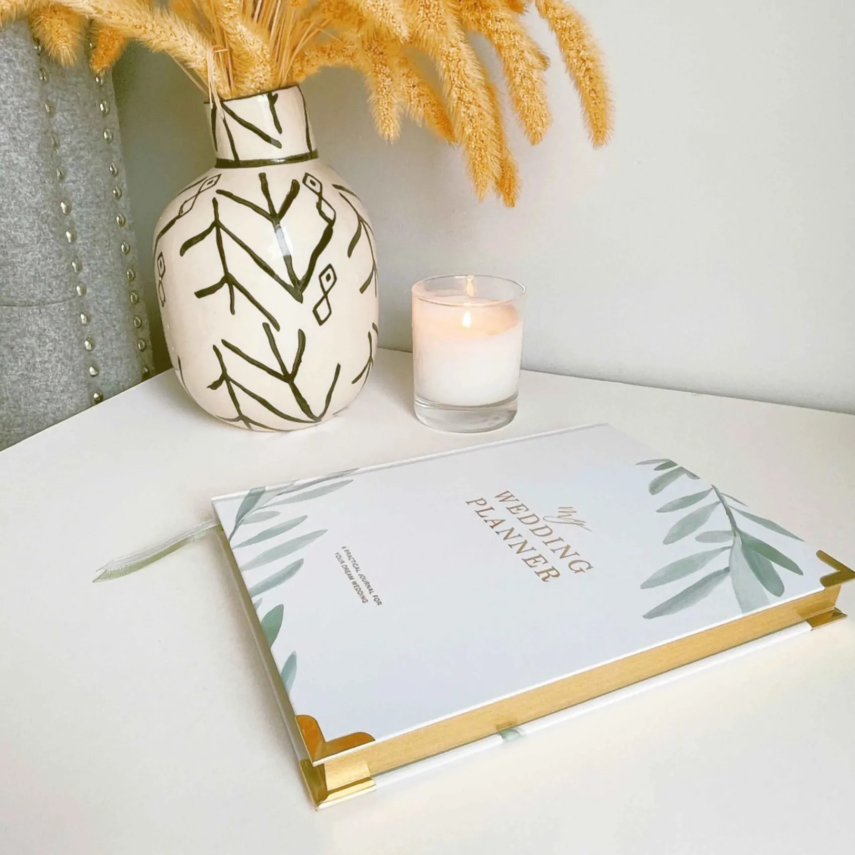Blush & Gold Olive Leaves Luxury Wedding Planner Buch* Wedding Planner Bücher | Verlobungsgeschenke