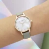Olivia Burton 30 mm Uhr mit roségoldenem und grauem Lederarmband* Olivia Burton Uhren | Geschenke Für Die Braut