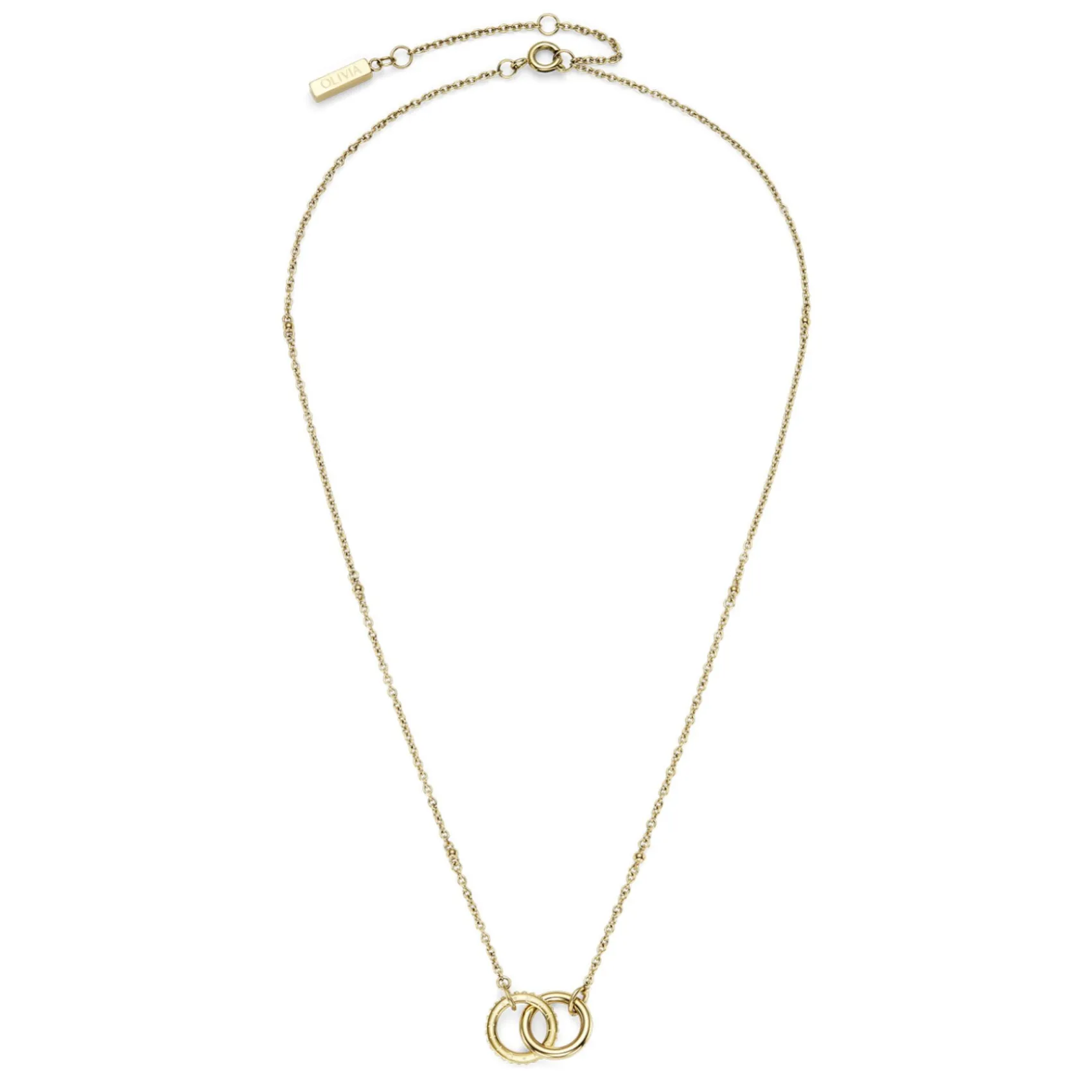 Olivia Burton Amity Interlock Gold plattierte Halskette*Damen Damenschmuck | Verlobungsgeschenke