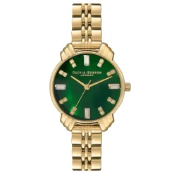 Olivia Burton Art Deco Armbanduhr 30mm Smaragd und Gold* Olivia Burton Uhren | Uhren Für Bräute