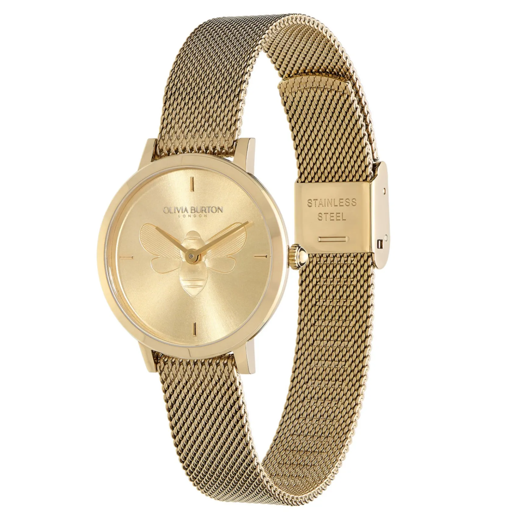 Olivia Burton Bee 28mm Ultra Slim Gold Mesh Uhr* Olivia Burton Uhren | Geschenke Für Die Mutter Des Bräutigams