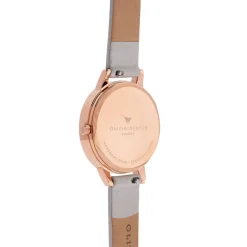 Olivia Burton Floral 30mm Uhr mit Roségold und weißem Lederarmband* Olivia Burton Uhren | Geschenke Für Die Braut