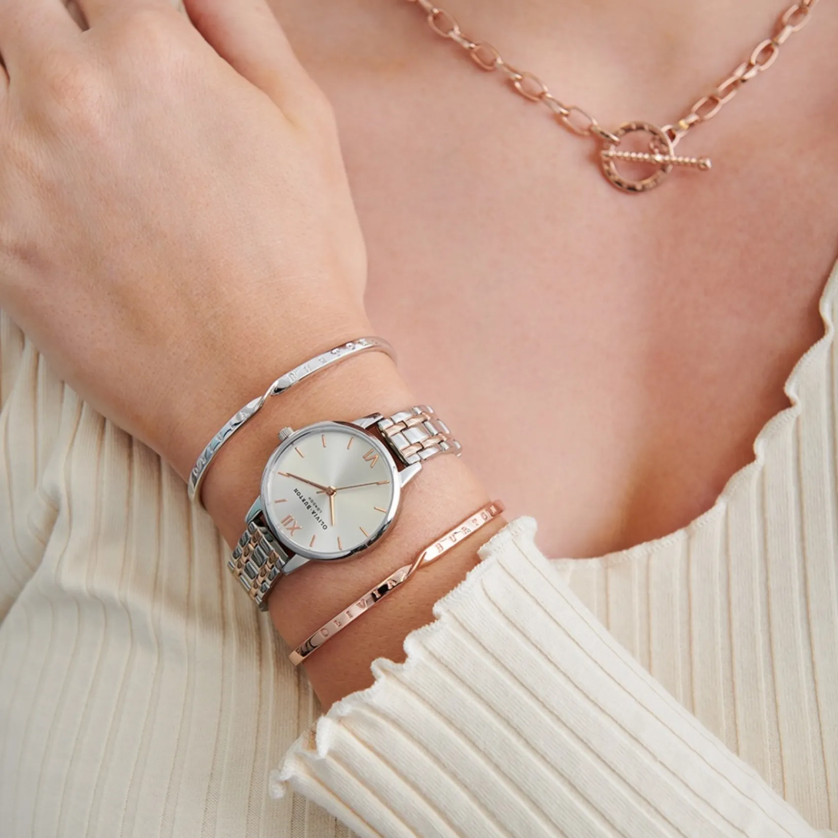 Olivia Burton Klassische 30-mm-Armbanduhr in Silber und Roségold* Olivia Burton Uhren | Geschenke Für Die Braut