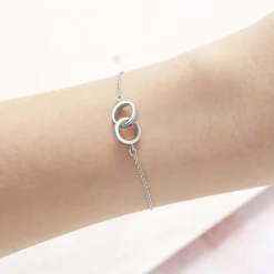 Olivia Burton Klassisches Silber Interlink Zierliches Kettenarmband*Damen Damenschmuck | Flitterwochengeschenke