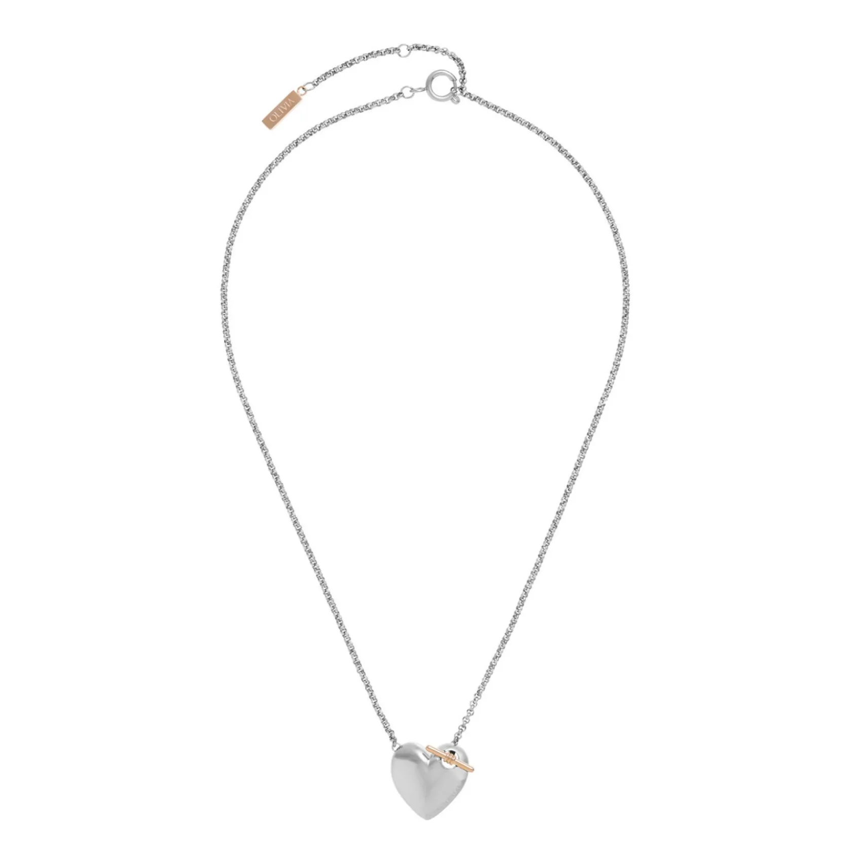 Olivia Burton Knoten-Herz-Silber-Anhänger-Halskette*Damen Damenschmuck | Verlobungsgeschenke