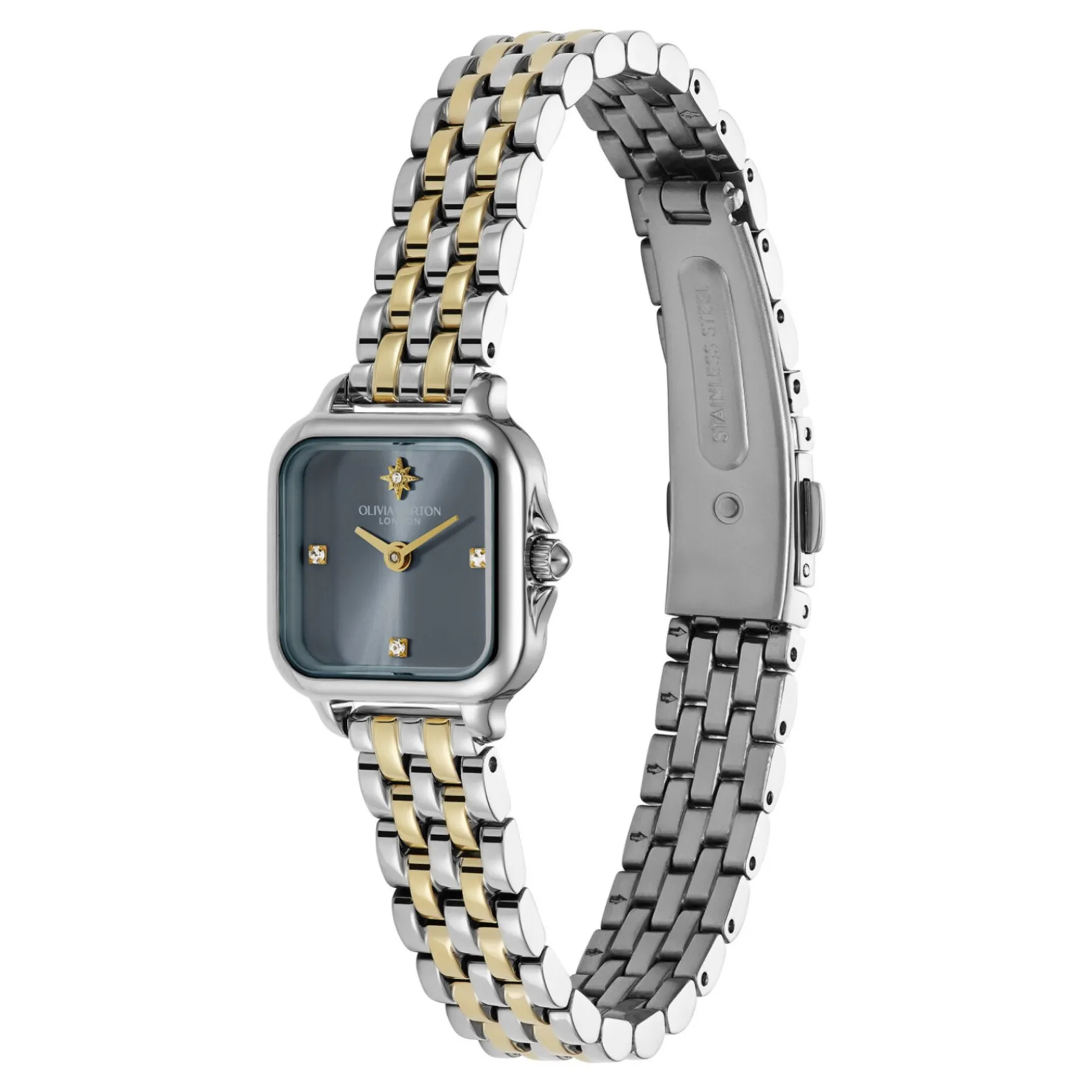Olivia Burton Mini Grosvenor 20mm Kreideblau und Silber Armbanduhr* Olivia Burton Uhren | Etwas Blaue Geschenke