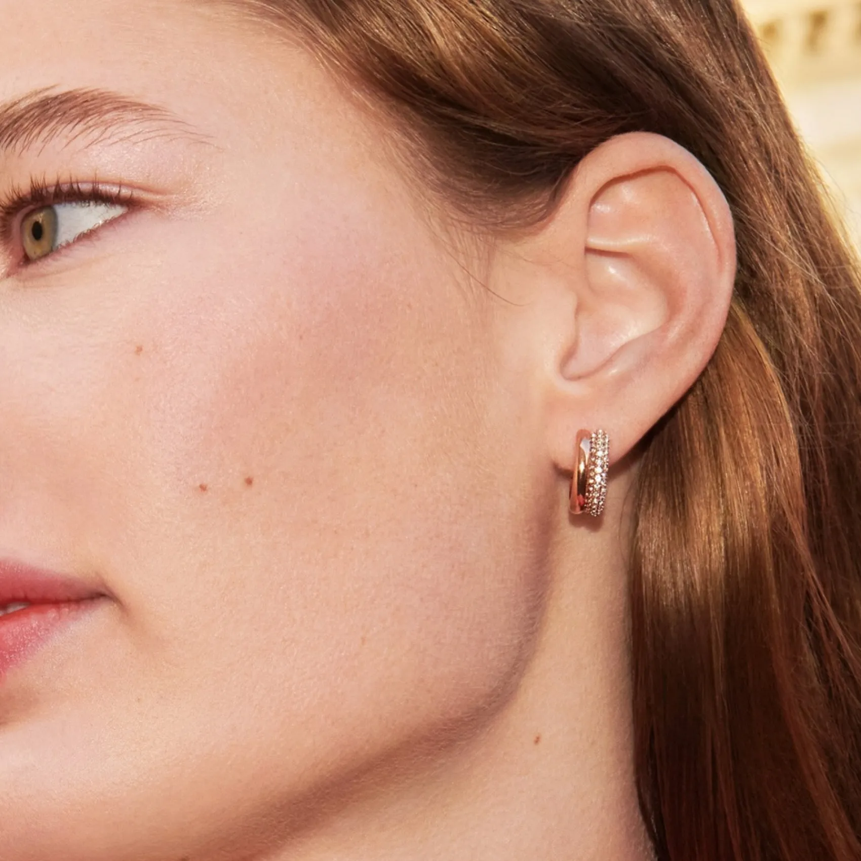 Olivia Burton Roségoldfarbene, kristallverzierte Creolen*Damen Damenschmuck | Geschenke Für Die Braut