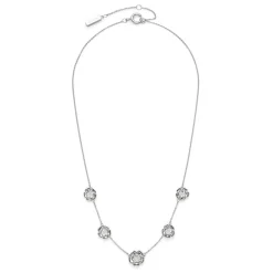 Olivia Burton Tudor Rose Silberfarbene Halskette*Damen Damenschmuck | Silberner Hochzeitsschmuck