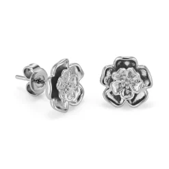 Olivia Burton Tudor Rose Silberfarbene Ohrstecker*Damen Damenschmuck | Geschenke Für Brautjungfern