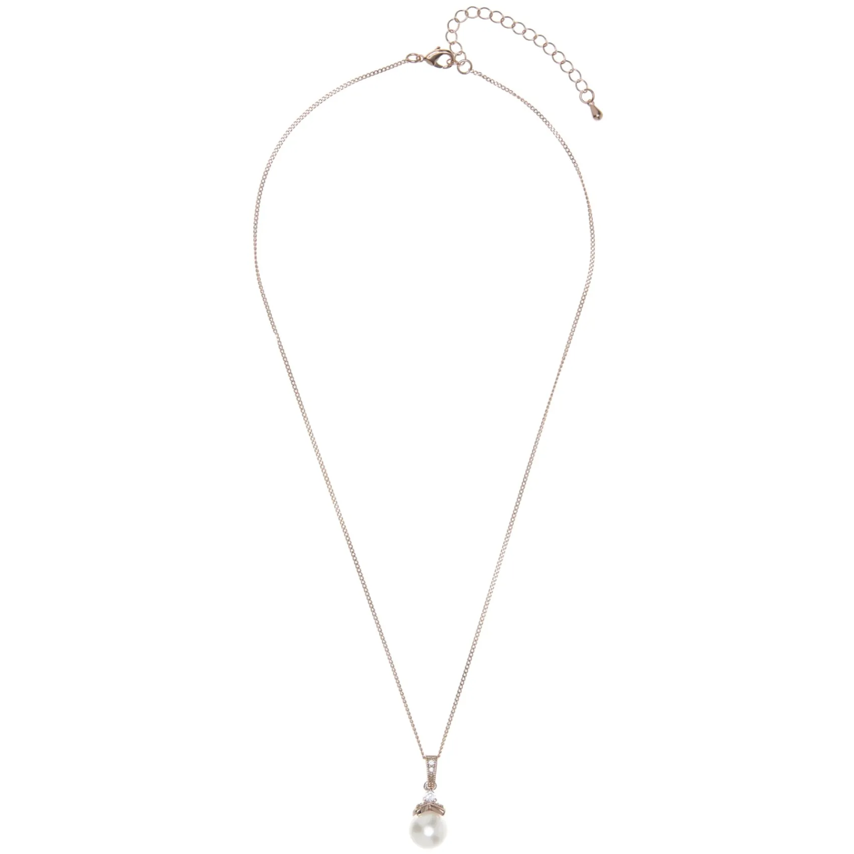 Lace & Favour Opulenz Perle Hochzeit Anhänger Halskette (Rose Gold)* Geschenke Für Die Braut | Perlen-hochzeitsschmuck