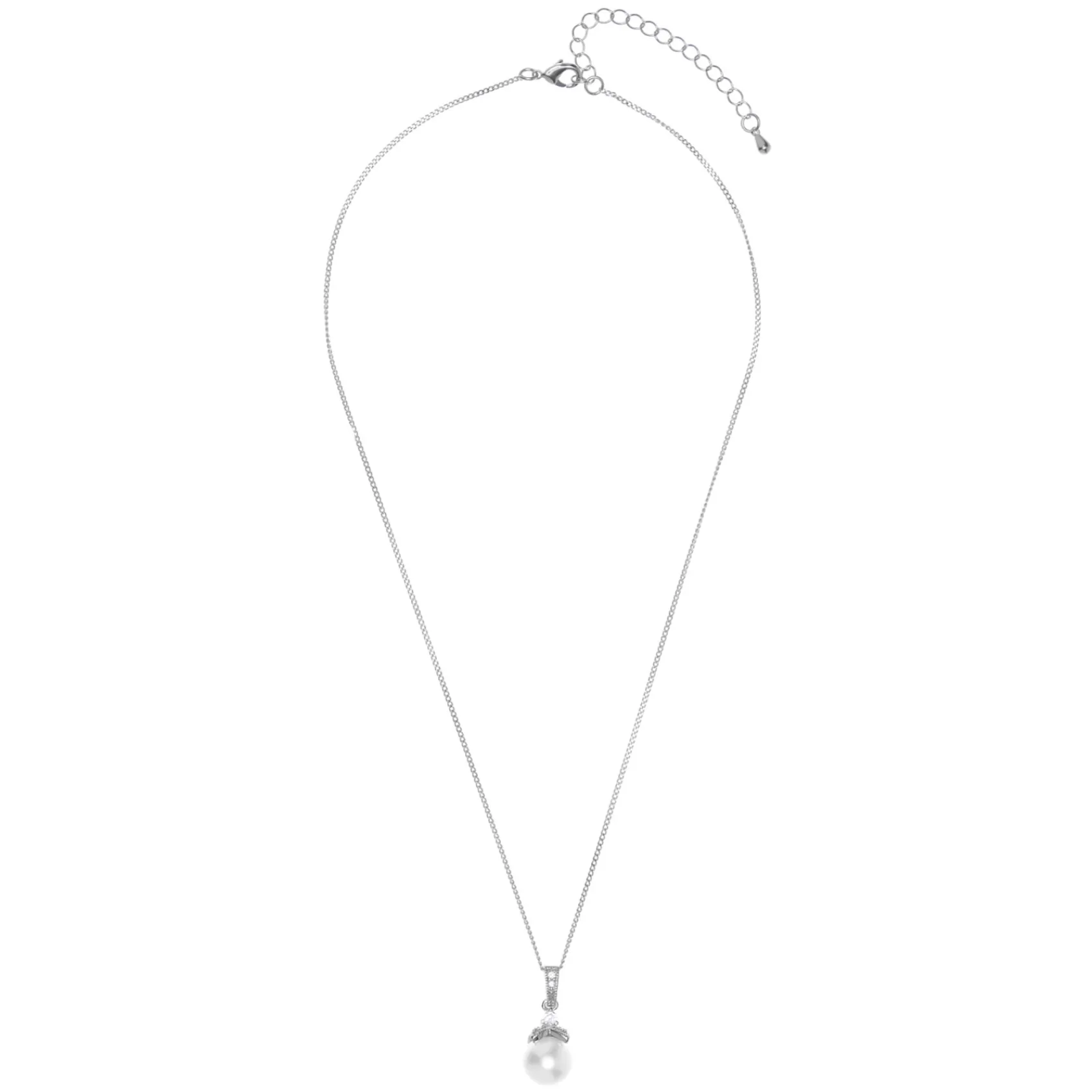 Lace & Favour Opulenz Perle Hochzeit Anhänger Halskette (Silber)* Geschenke Für Die Braut | Perlen-hochzeitsschmuck