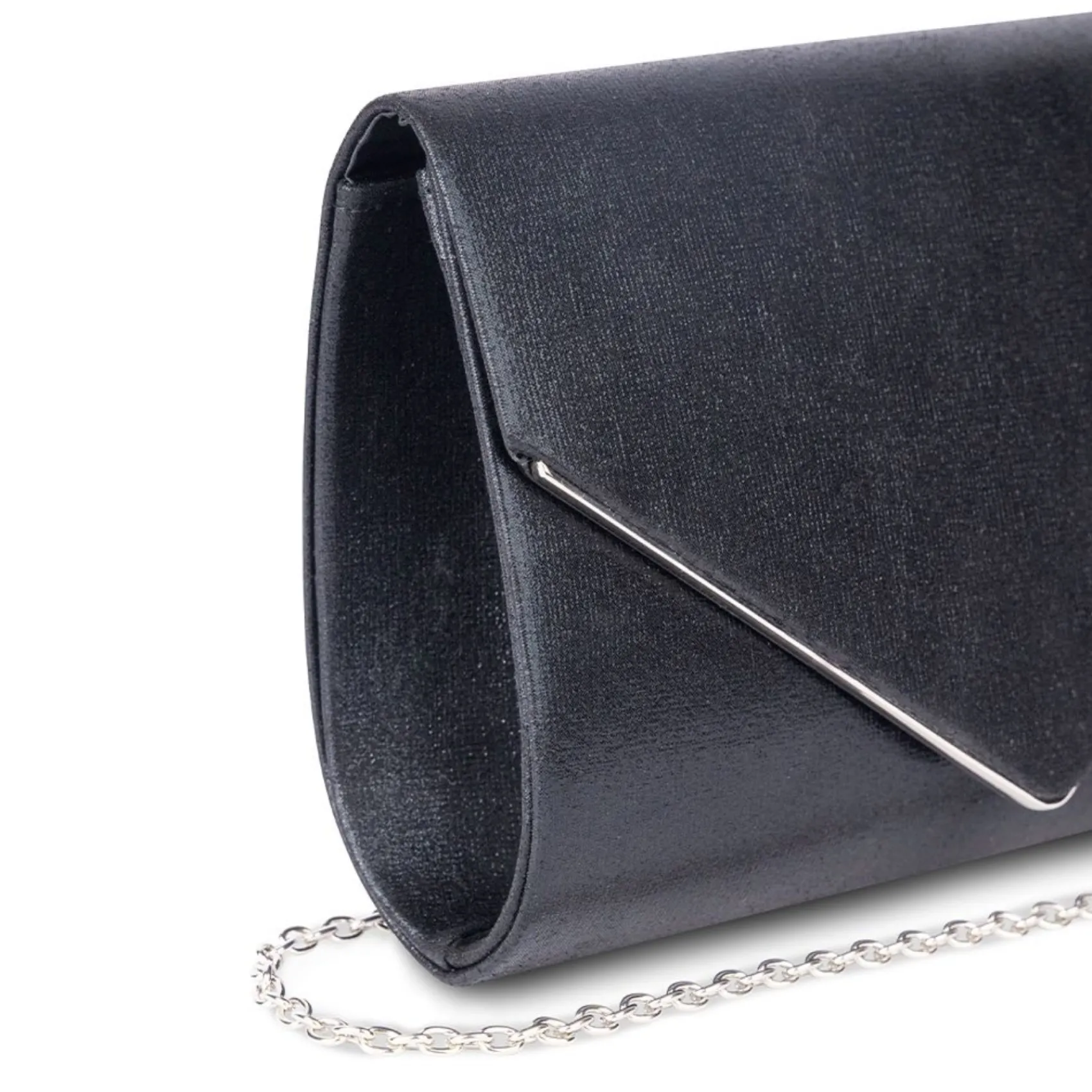Paradox London Darcy Schwarz Schimmer Box Clutch Tasche* Abschlussball-taschen | Anlass Handtaschen