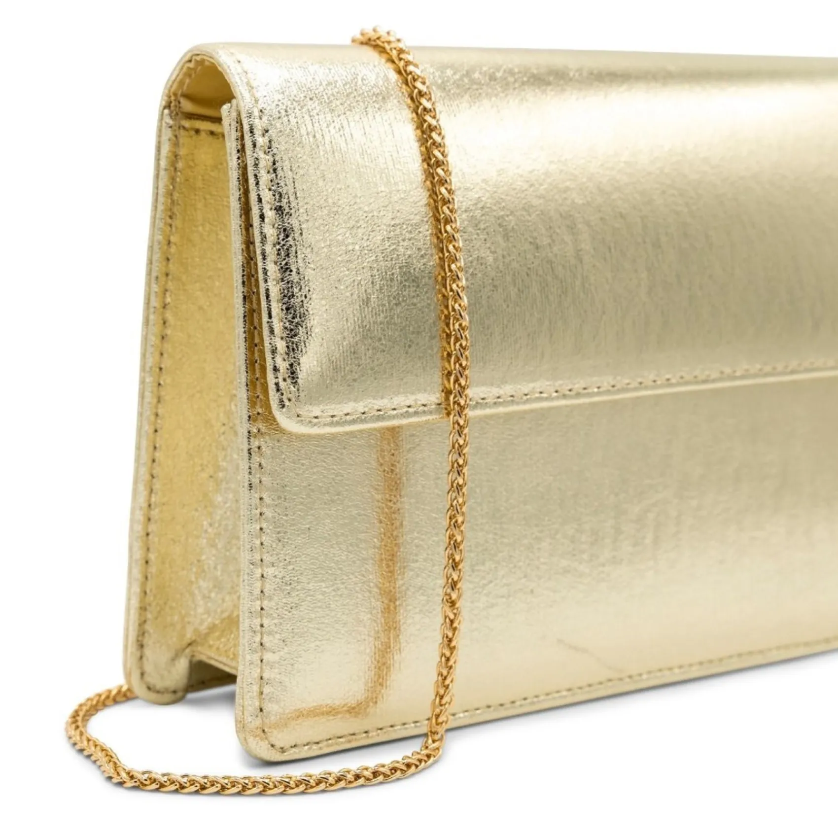 Paradox London Darlene Champagner Metallic Clutch Tasche* Abschlussball-taschen | Anlass Handtaschen