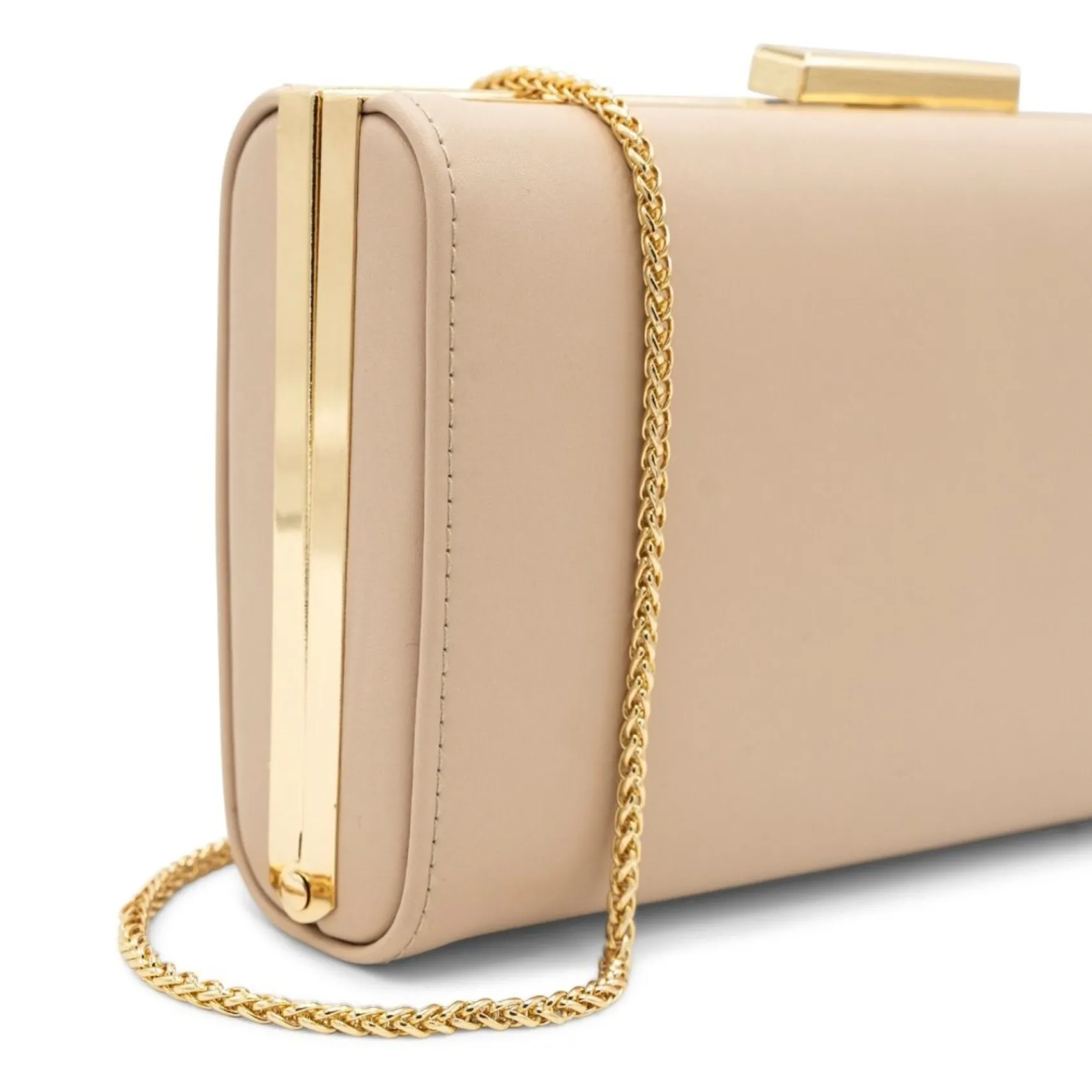 Paradox London Dasha Nude Kunstleder Box Clutch Tasche* Abschlussball-taschen | Anlass Handtaschen