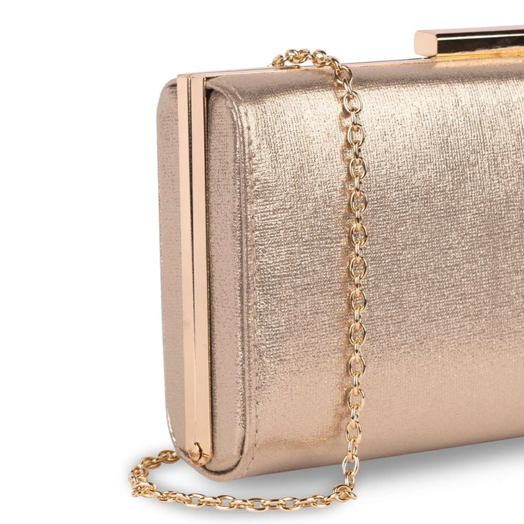 Paradox London Doria Champagner Schimmernde Box Clutch Tasche* Abschlussball-taschen | Anlass Handtaschen