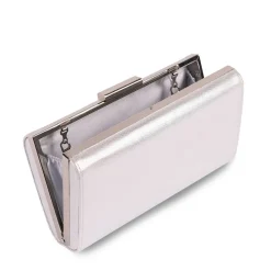 Paradox London Doria Silber schimmernde Box Clutch Tasche* Abschlussball-taschen | Anlass Handtaschen