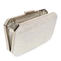Paradox London Dulcie Silber Glitter Box Clutch Tasche* Abschlussball-taschen | Anlass Handtaschen