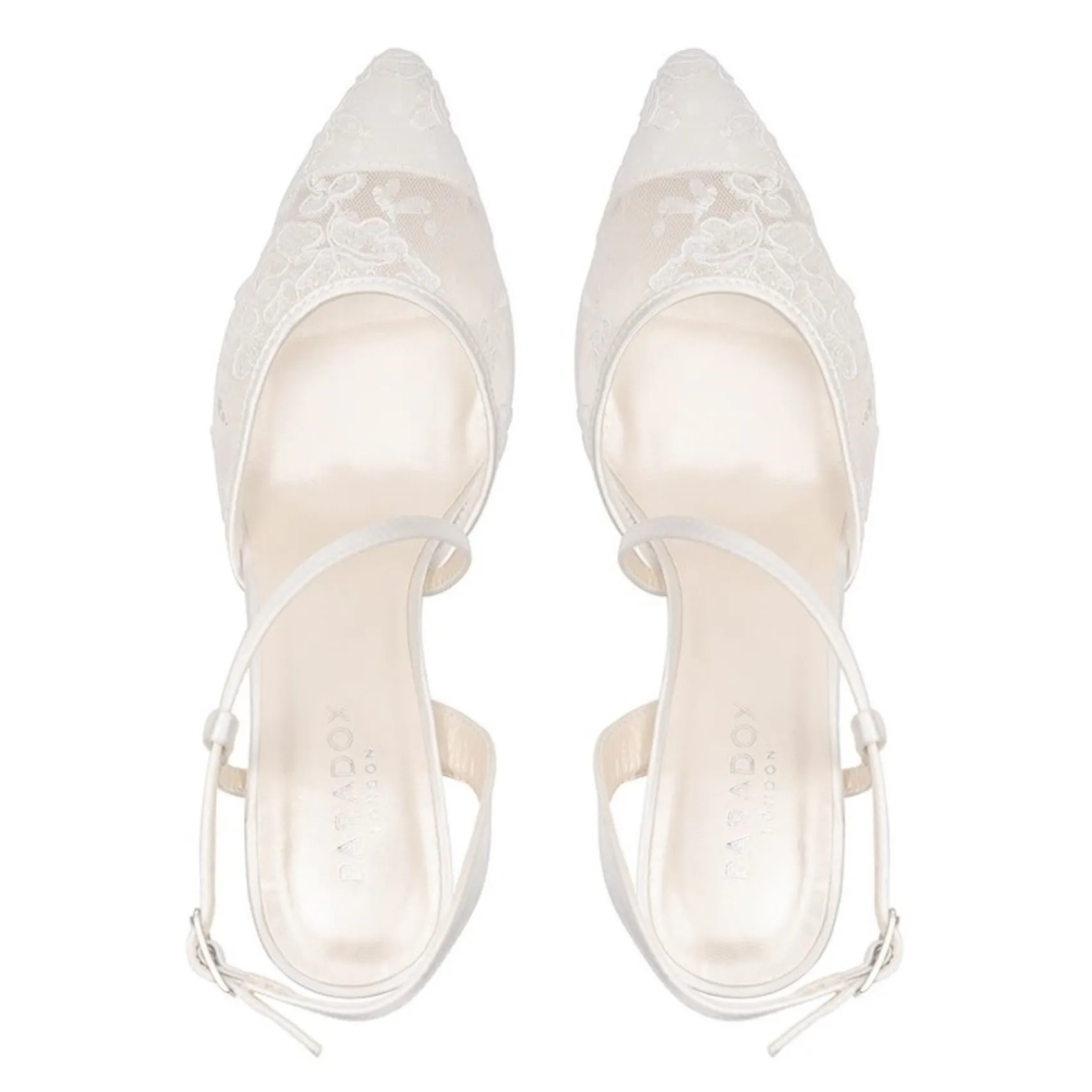 Paradox London Flora Elfenbein Mesh Spitze Offenen Gericht Schuhe* Hochzeitsschuhe | Hochhackige Schuhe