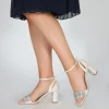 Perfect Bridal Alexa Goldschimmer verschönerte Sandalen mit Blockabsatz* Party-schuhe | Schuhe Für Hochzeitsgäste